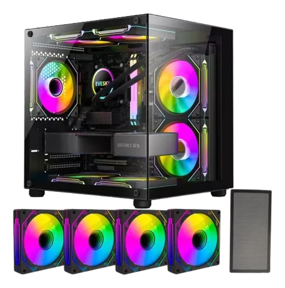 Imagem 3 de 5 do produto Gabinete Gamer Aquário Gb1796 Com 4 Cooler Fan LED RGB - Hayom