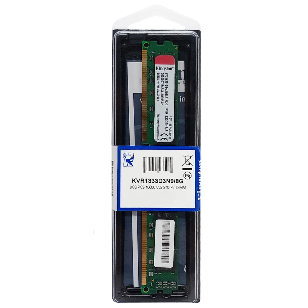 Imagem 2 de 2 do produto Memória 8GB Kingston, Ddr3, 1333mhz, Cl9 - Kvr1333d3n9/8g