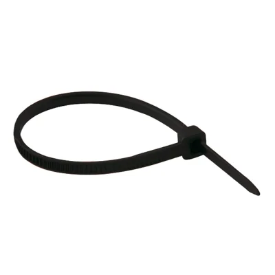Abracadeira De Nylon 2,5x20cm 100 Unidades Preta