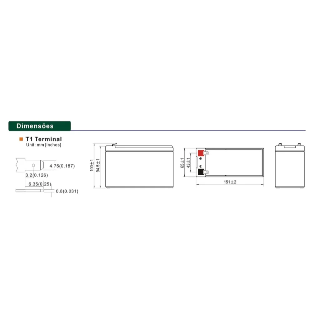 Bateria P/ Nobreak Getpower 12v 7ah - Gp12-7 Bateria P/ Nobreak Getpower 12v 7ah - Gp12-7