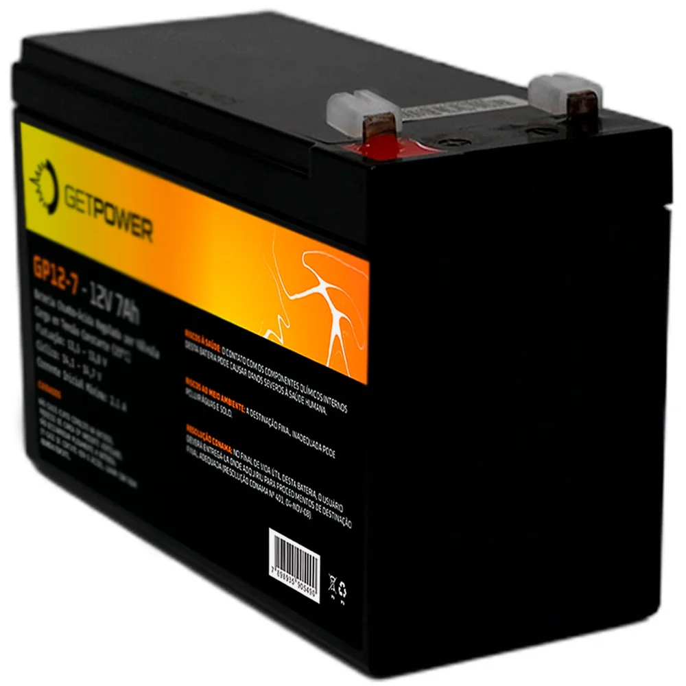 Bateria P/ Nobreak Getpower 12v 7ah - Gp12-7 Bateria P/ Nobreak Getpower 12v 7ah - Gp12-7