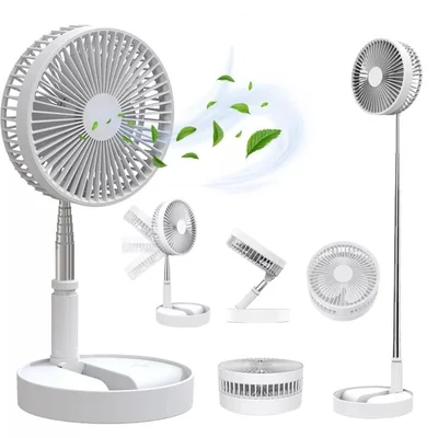 Ventilador Portátil Silencioso Dobrável Retrátil Com Bateria Aro 20 Cm Bm-f917