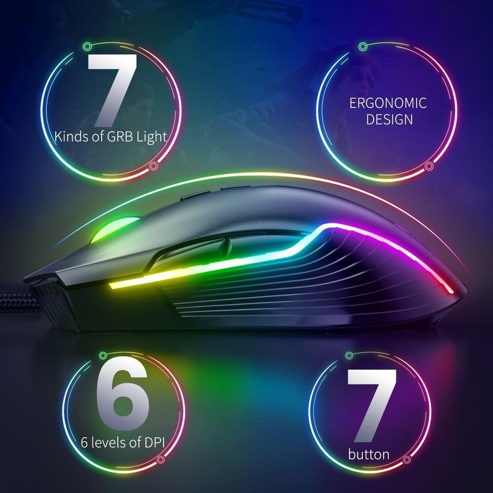Imagem 3 de 3 do produto Mouse Gamer Onikuma Cw905 Com Fio