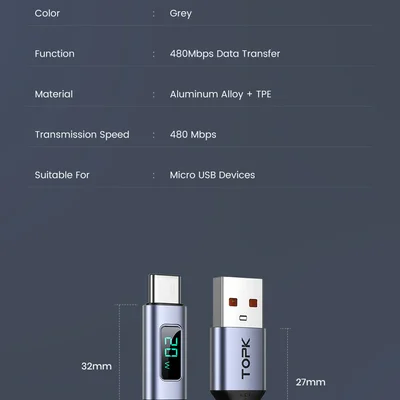 Cabos Para Carregamento Iphone Tipo C Topk A1 Cabo Tipo C 1m 1 Pcs