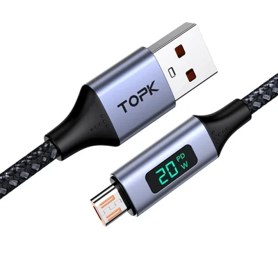 Cabos Para Carregamento Iphone Tipo C Topk A1 Micro Cabo 1m 1 Pcs
