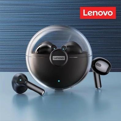 Fones De Ouvido Sem Fio Bluetooth Lenovo Lp80 Preto