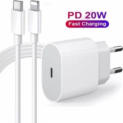 Carregador 20w USB-c, Compátivel Iphone 11, 12, 13, 14 Pro Max