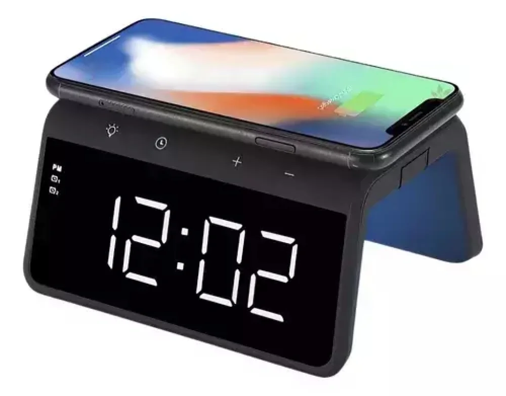 Carregador por Indução + Relógio LED