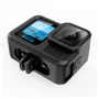 Capa Silicone + Tampa Lateral Aberta E Protetor Lente De Gopro 13 Cor:preto