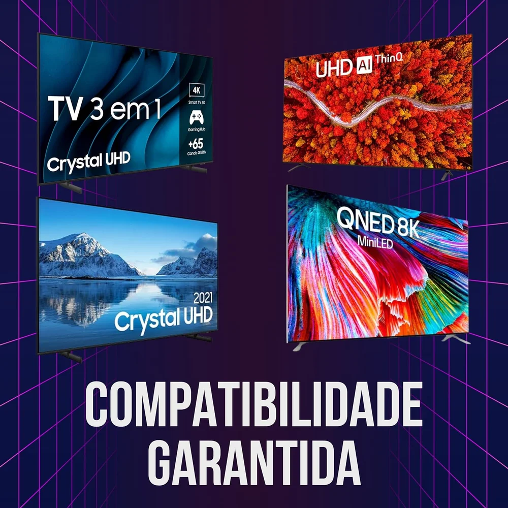 Imagem 5 de 5 do produto Kit 2 Controles Sem Fio Para Tv Samsung Cu7700 Bu Cu8000 Au7700  XBOX Game Pass Samsung Gaming Hub E Geforce
