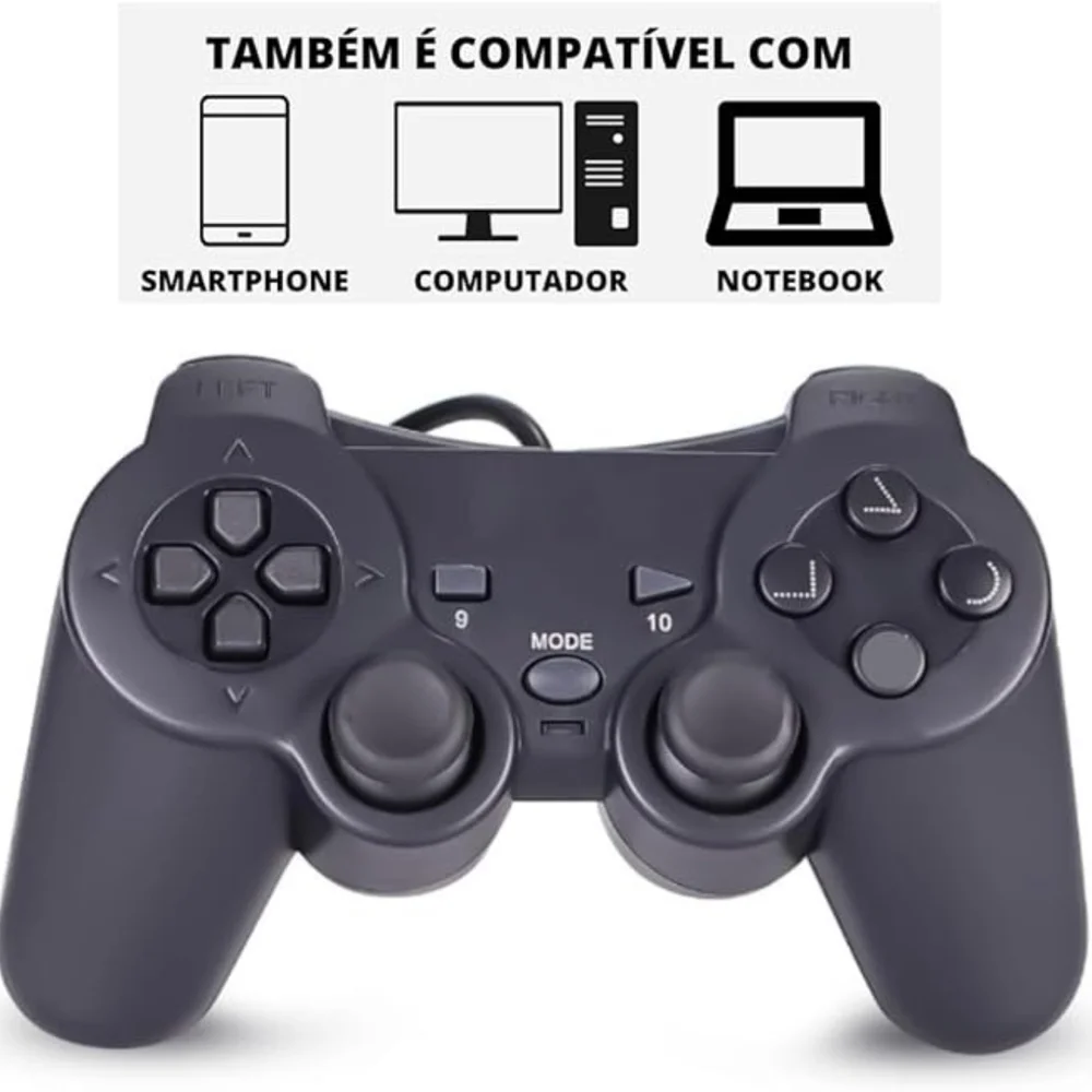 Kit 2 Controles Joystick Usb Para Computador Notebook Ps2