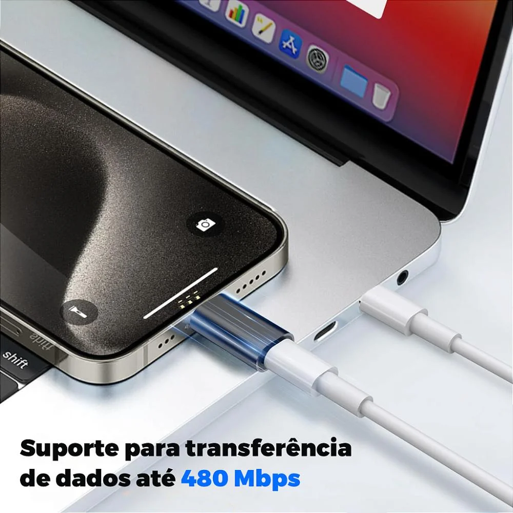 Imagem 2 de 5 do produto Adaptador Lightning Para Tipo C - Verde