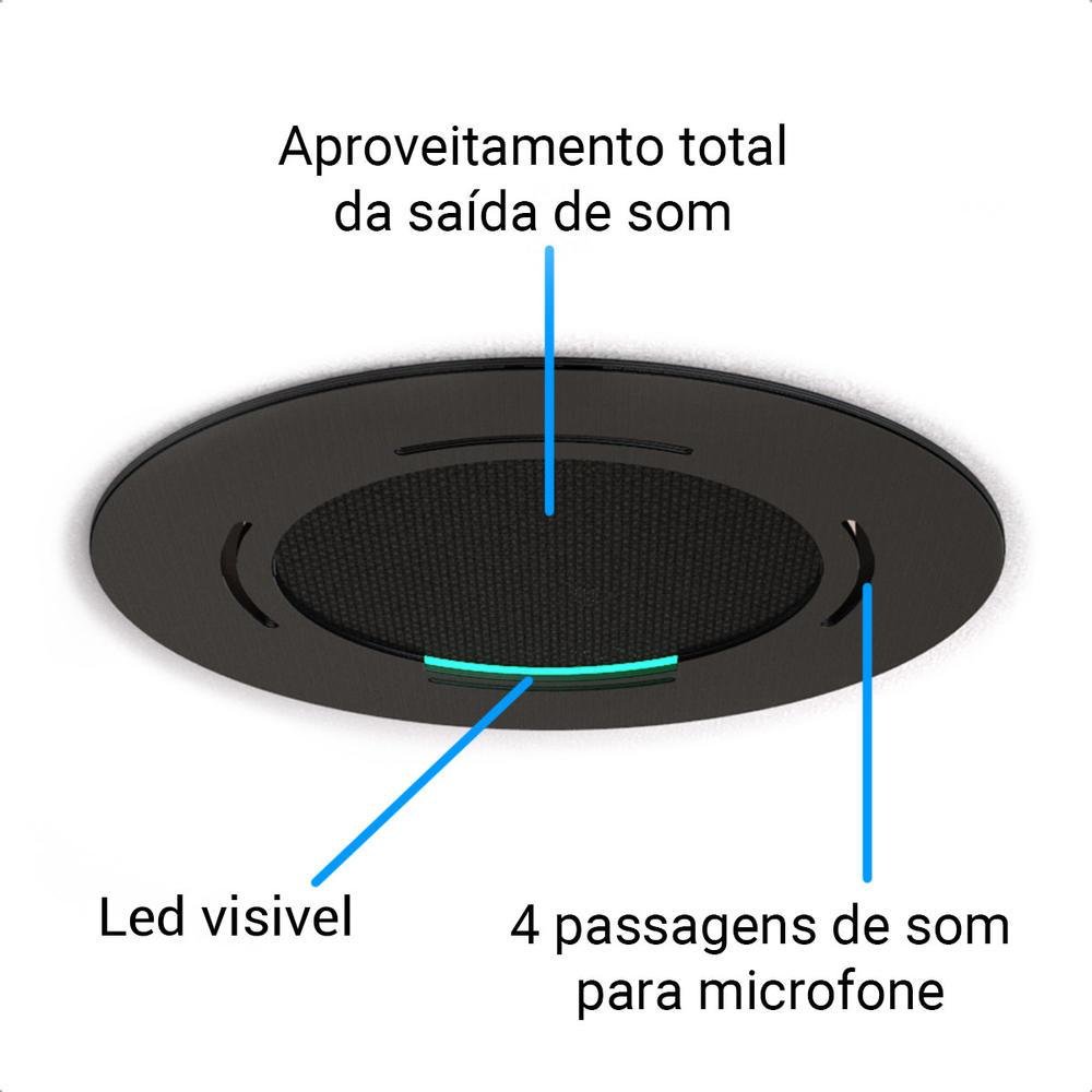 Imagem 3 de 5 do produto Suporte De Embutir No Teto Gesso Redondo Para Alexa Echo Pop Branco
