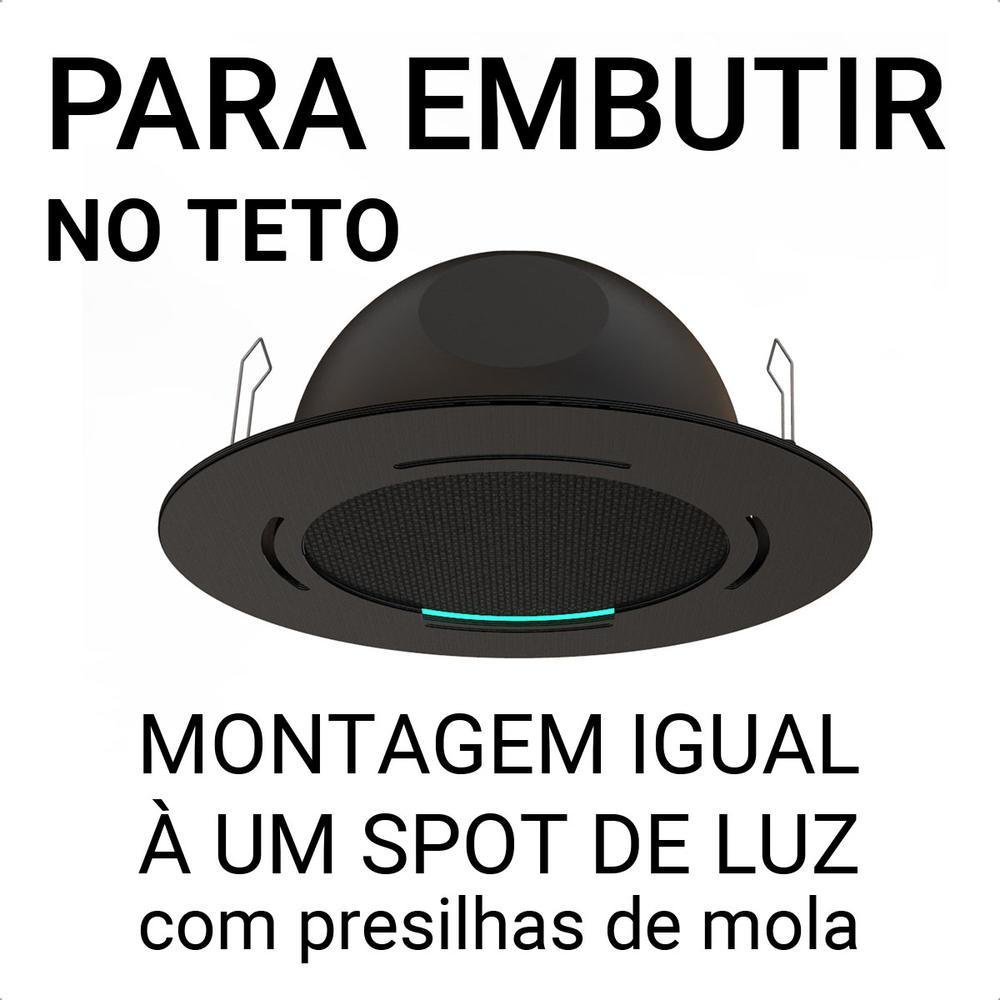 Imagem 4 de 5 do produto Suporte De Embutir No Teto Gesso Redondo Para Alexa Echo Pop Branco