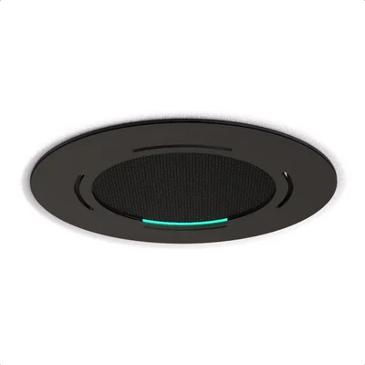 Suporte De Embutir No Teto Gesso Redondo Para Alexa Echo Pop Preto.