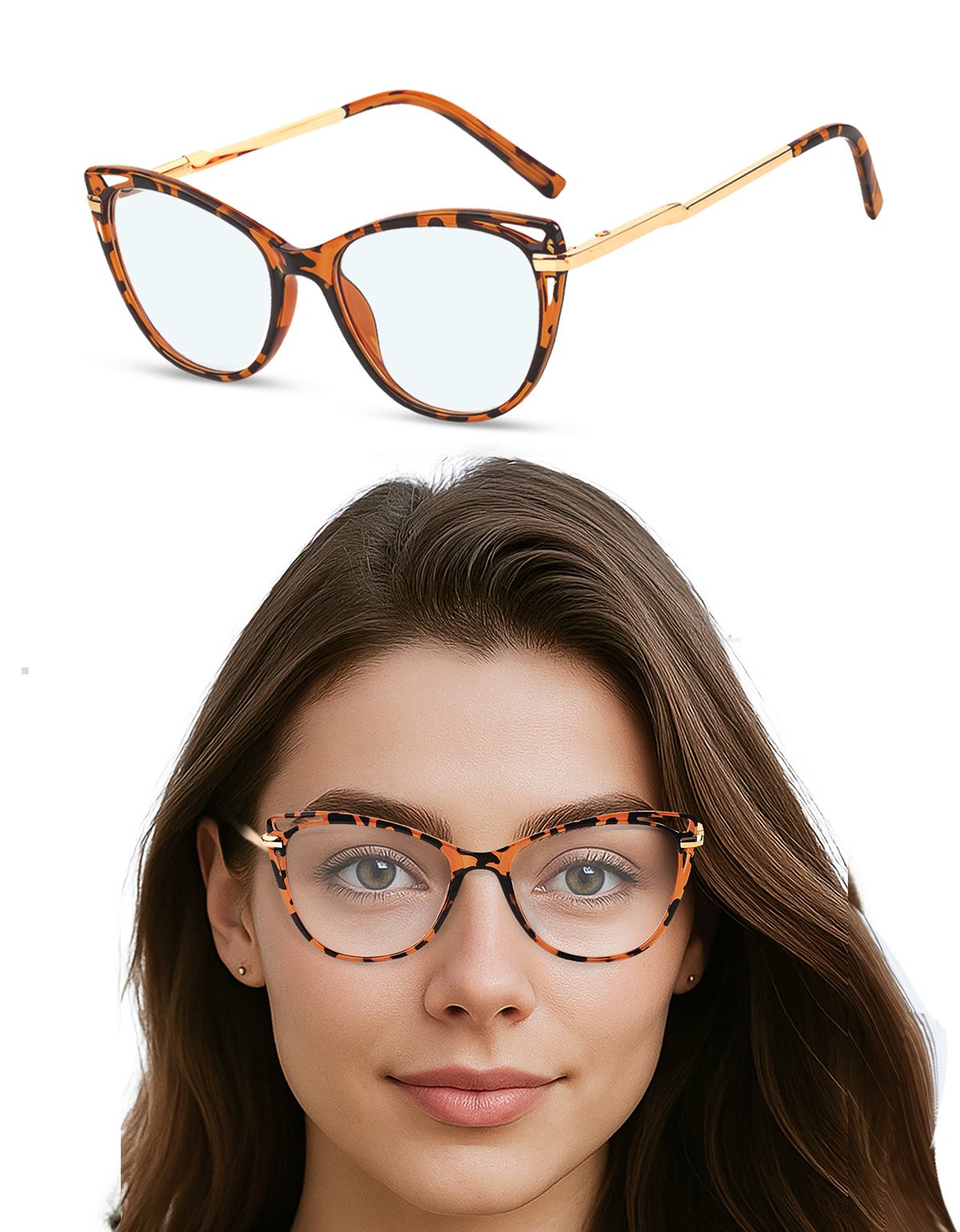 Armação De Óculos Feminino Filtro Luz Azul De Telas Para Leitura Descanço Onça