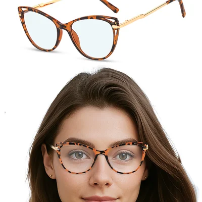 Armação De Óculos Feminino Filtro Luz Azul De Telas Para Leitura Descanço Onça