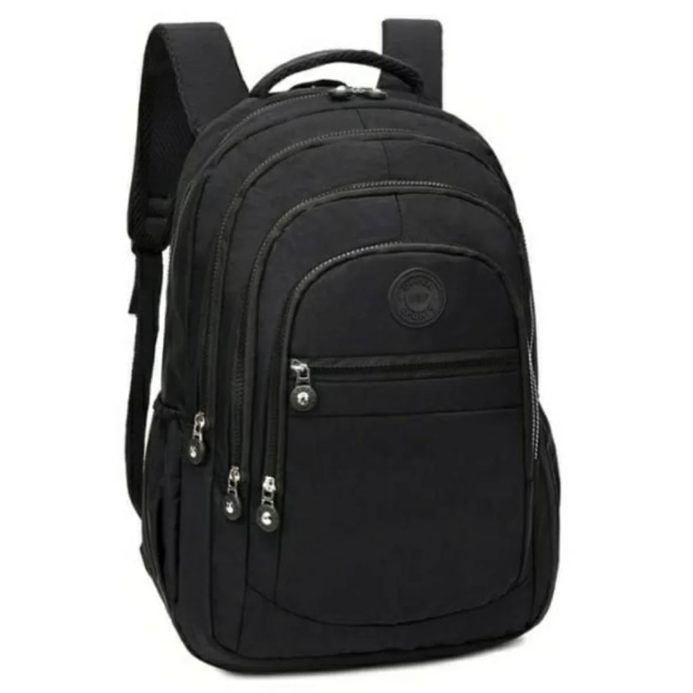 Imagem 1 de 5 do produto Mochila Feminina Escolar Casual Dia A Dia Bolsa Grande Espaço Notebook Faculdade Cor Preto