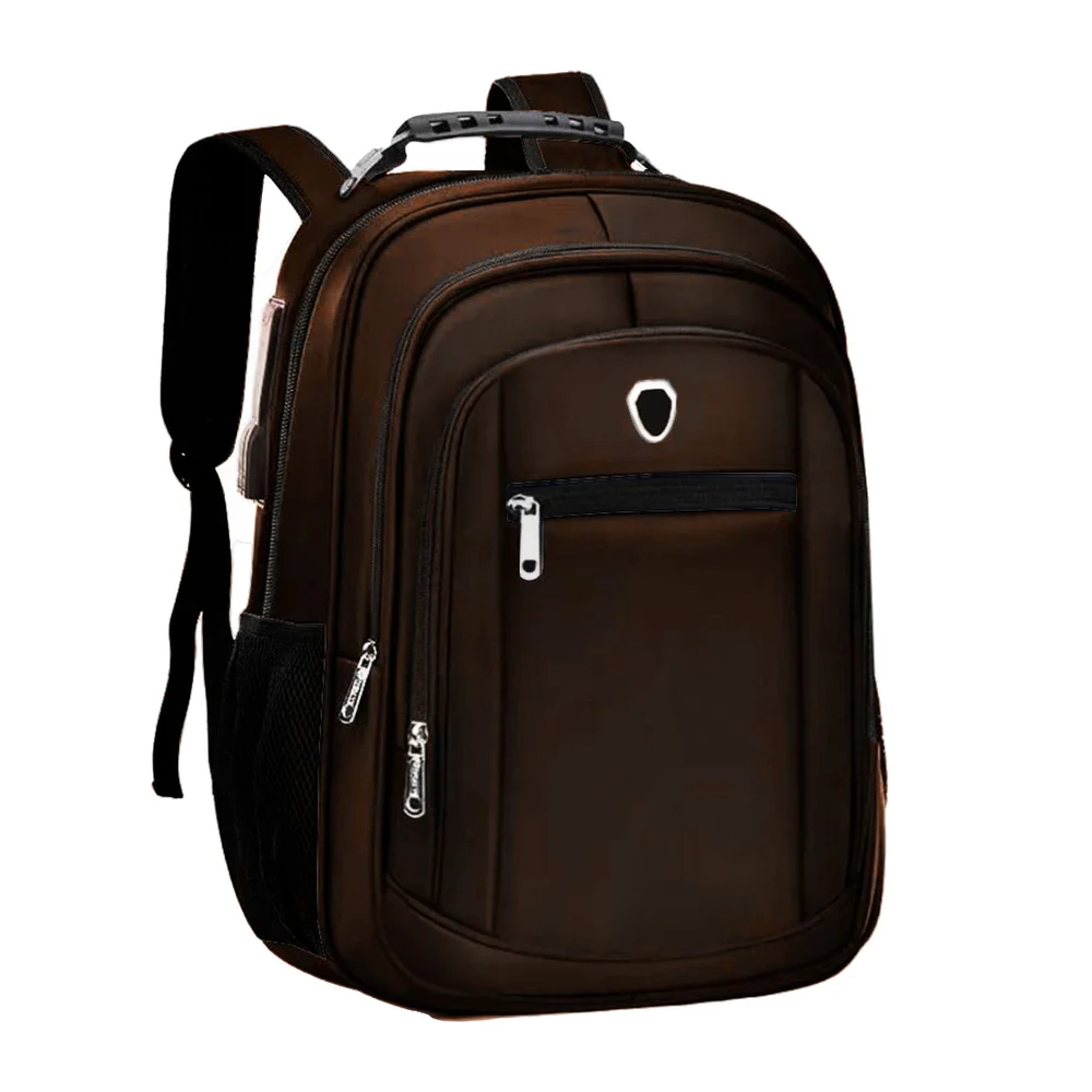 Imagem 2 de 5 do produto Mochila Escolar Pequena Masculina Feminina Garrafa Trabalho Espaço Notebook Faculdade Cor Marrom