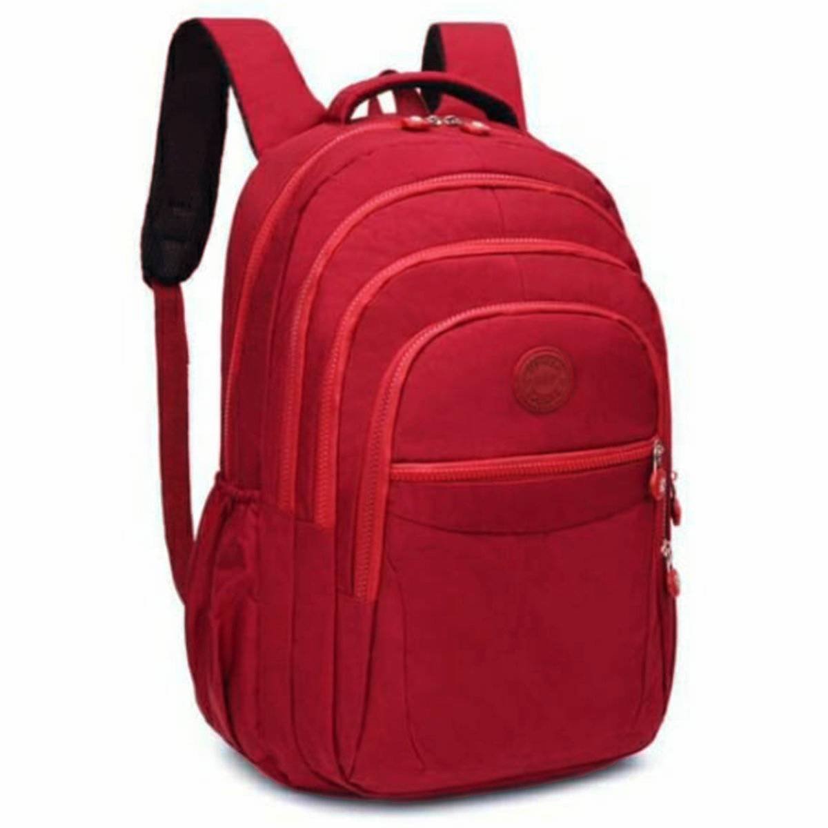 Mochila Feminina Escolar Casual Dia A Dia Bolsa Grande Espaço Notebook Faculdade Cor Vermelho