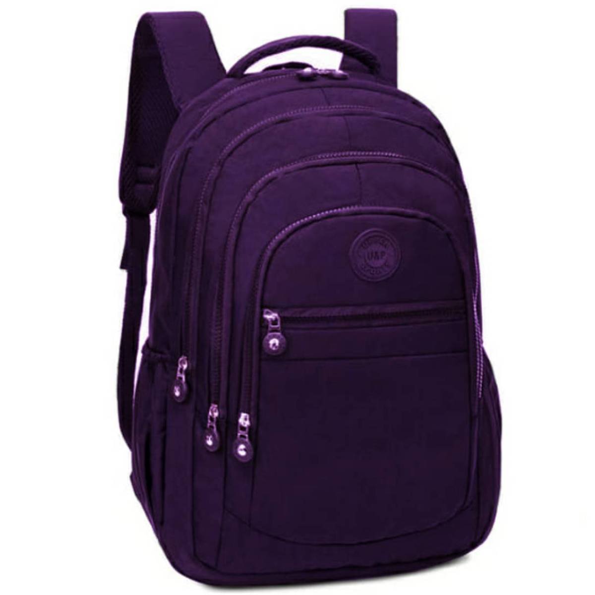 Mochila Feminina Escolar Casual Dia A Dia Bolsa Grande Espaço Notebook Faculdade Cor Roxo