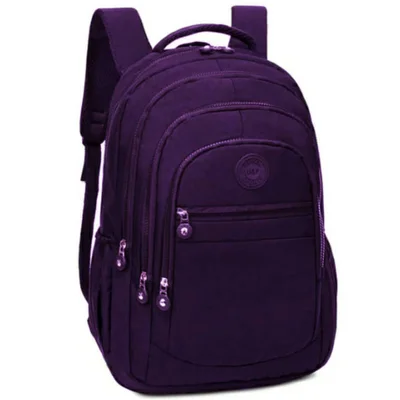 Mochila Feminina Escolar Casual Dia A Dia Bolsa Grande Espaço Notebook Faculdade Cor Roxo