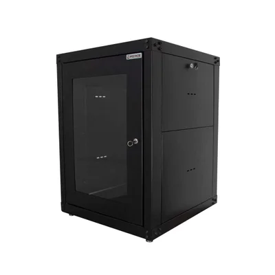 Rack Padrao 19" 16u X 570mm Preto Piso Visor De Acrílico Gforce 345