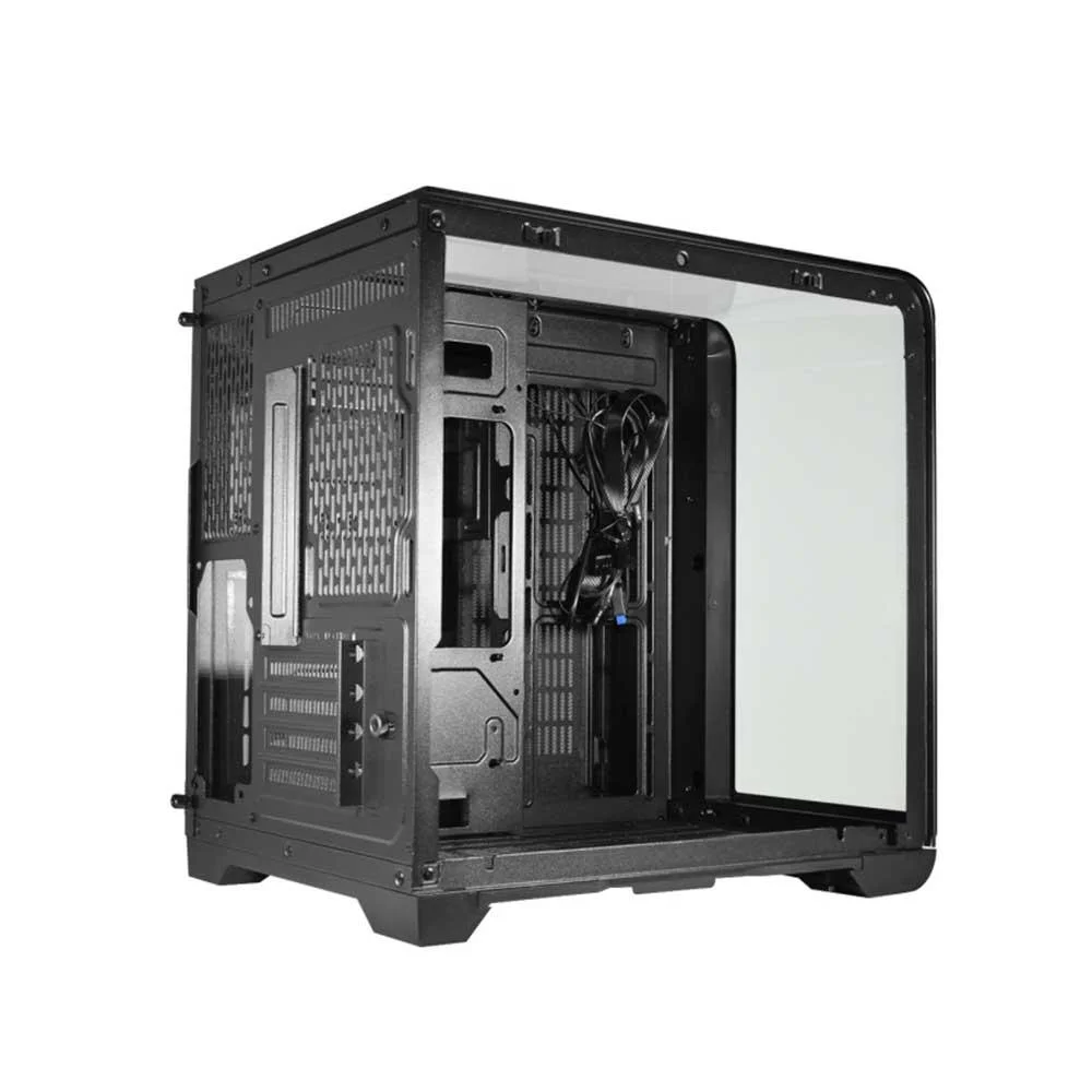 Imagem 5 de 5 do produto Gabinete Gamer K-mex Aquario Cg-48ki Cyberpunk Preto Com Topo De Vidro E Display Digital