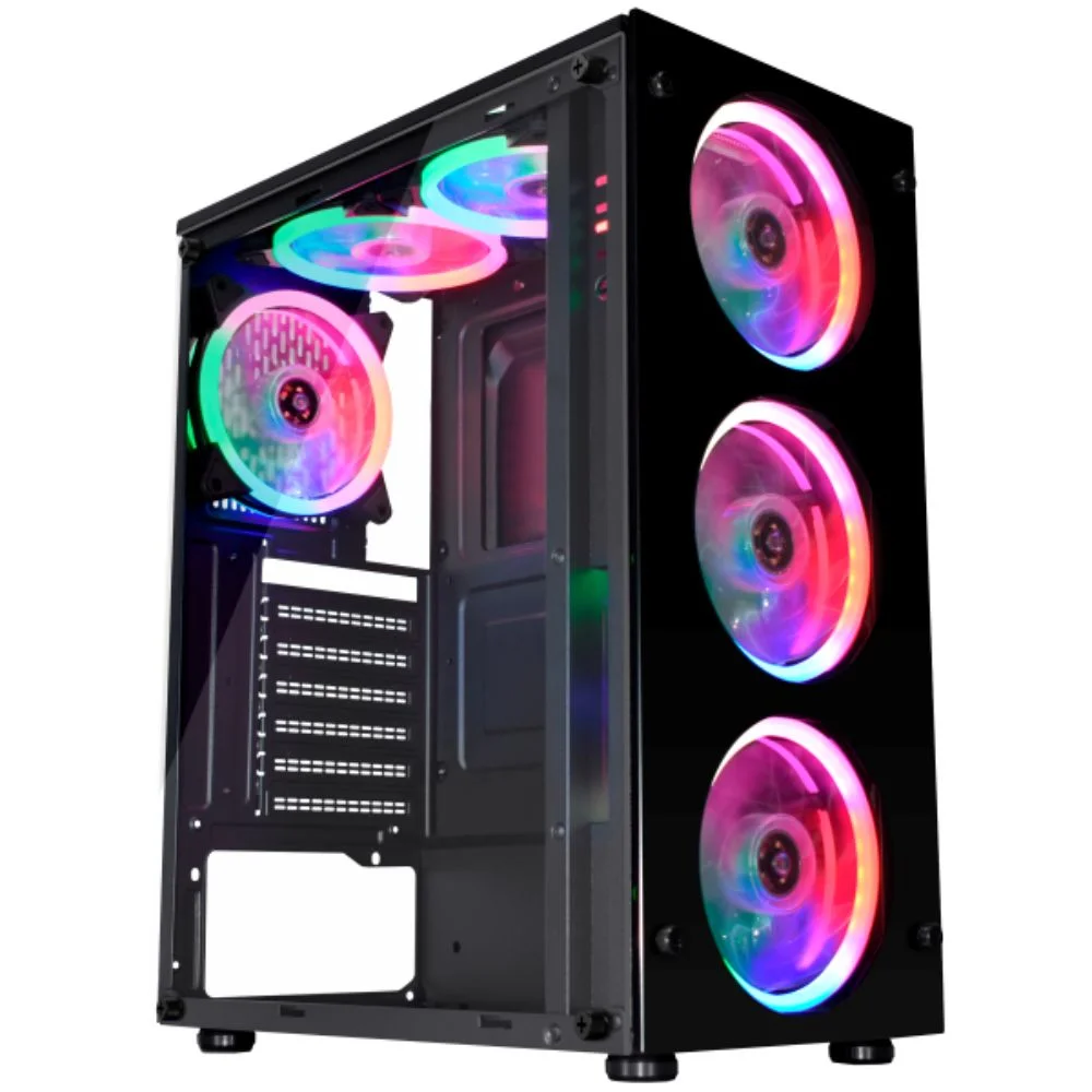 Gabinete Gamer Kmex Cg-a1tp LED RGB