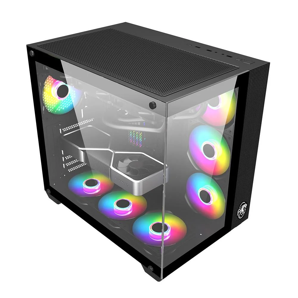 Gabinete Gamer Arbaton Vidro Temperado ARGB Preto Draxen(drn30a-bk).