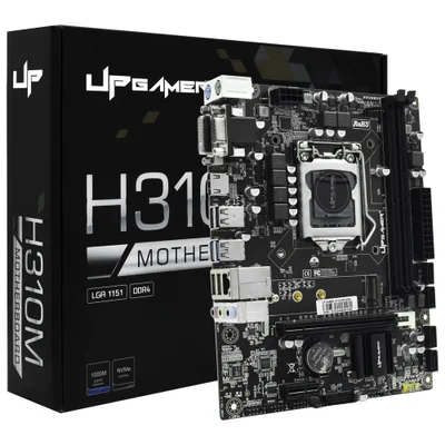 Placa Mãe Upgamer H310m Ddr4 LGA 1151 Matx M.2 Usb 3.0 HDMI Dvi Vga6
