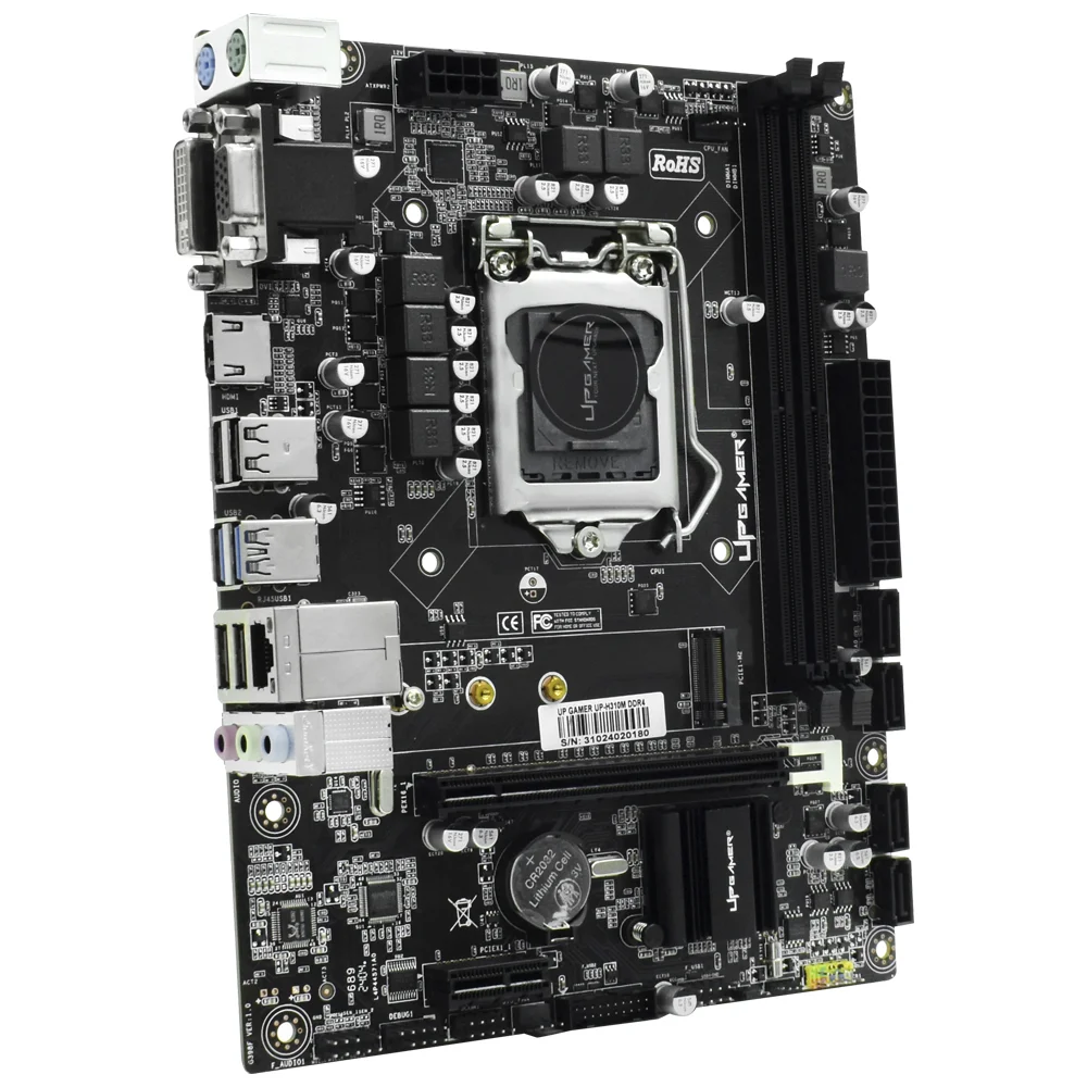Placa Mãe Upgamer H310m Ddr4 LGA  1151 Matx M.2 Usb 3.0 HDMI Dvi Vga6