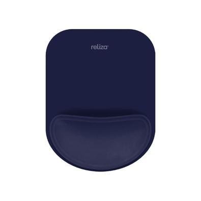 Mousepad Ergônomico Reliza Compact - Base Antiderrapante - Apoio De Pulso - Azul - 010856