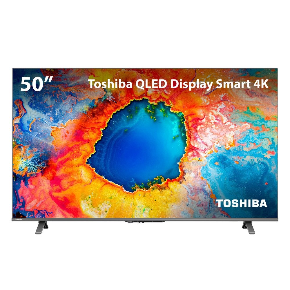 Smart Tv QLED 50 4k Toshiba 50c450ns Google Tv 3 HDMI 2 Usb Wi-fi - Tb034m
