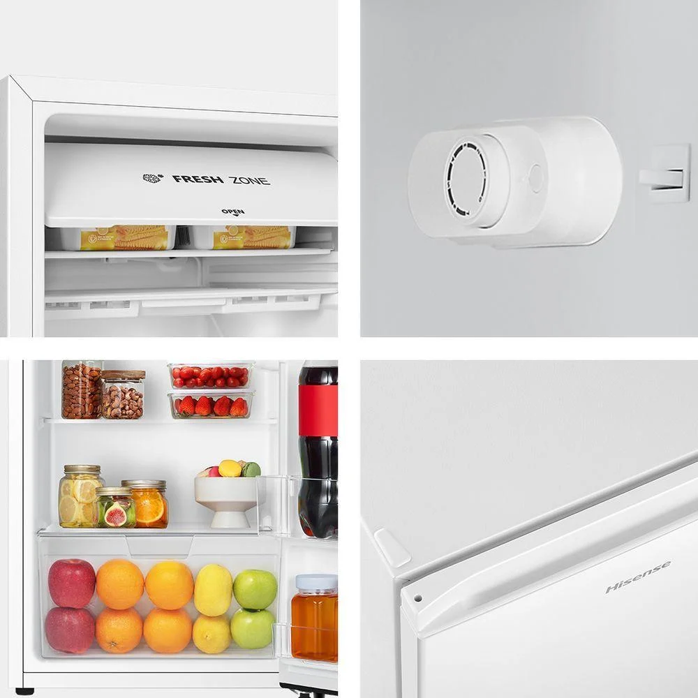 Imagem 3 de 5 do produto Frigobar Hisense 90 Litros Porta Reversível 1 Porta Rr121nw3a-rr121nw2abranco 110v.