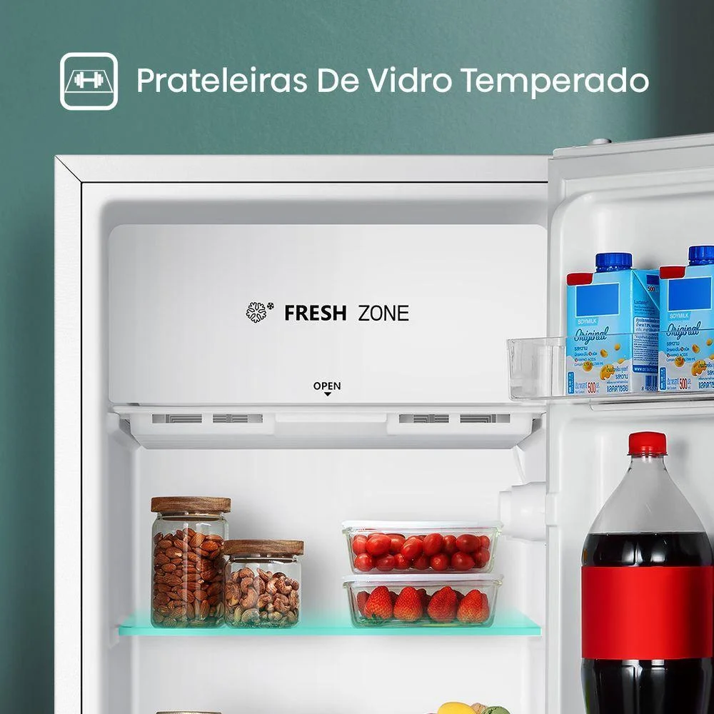 Imagem 5 de 5 do produto Frigobar Hisense 90 Litros Porta Reversível 1 Porta Rr121nw3a-rr121nw2abranco 110v.