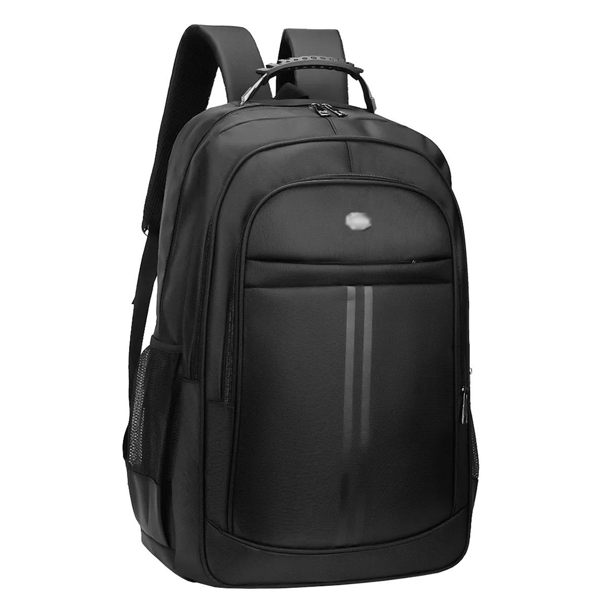 Mochila Grande Executiva Escolar Viagem Bolso Para Garrafa Espaço Notebook Preto.