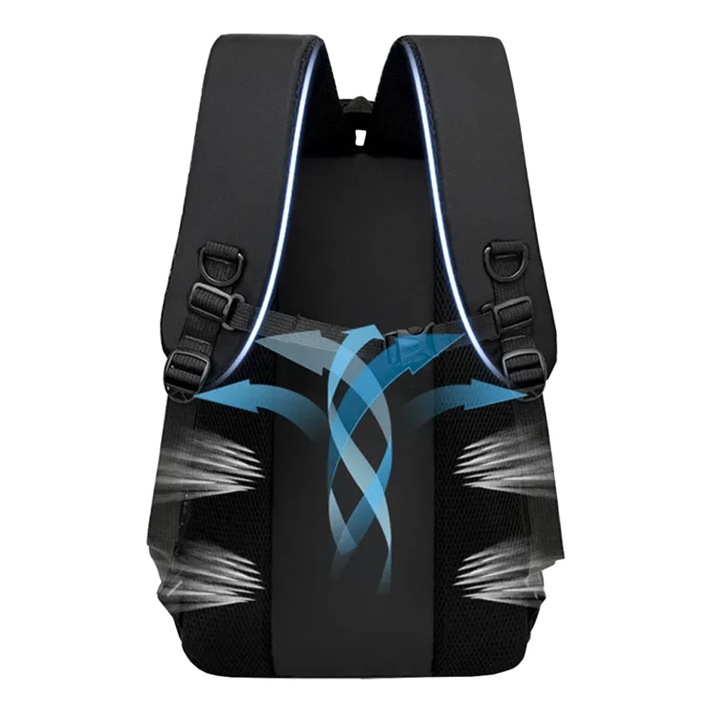 Imagem 3 de 5 do produto Mochila Grande Executiva Escolar Viagem Bolso Para Garrafa Espaço Notebook Preto.