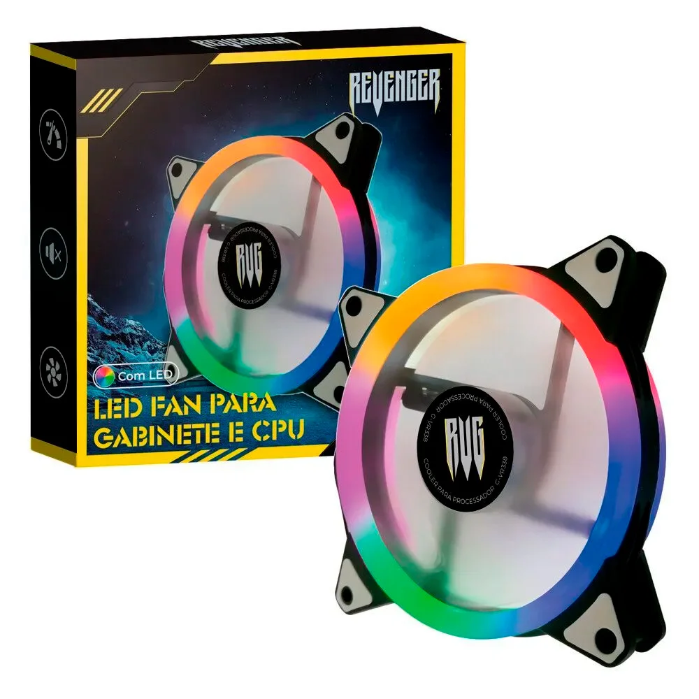 Cooler Fan RGB Para Gabinete 120mm G-v306 Revenger 7