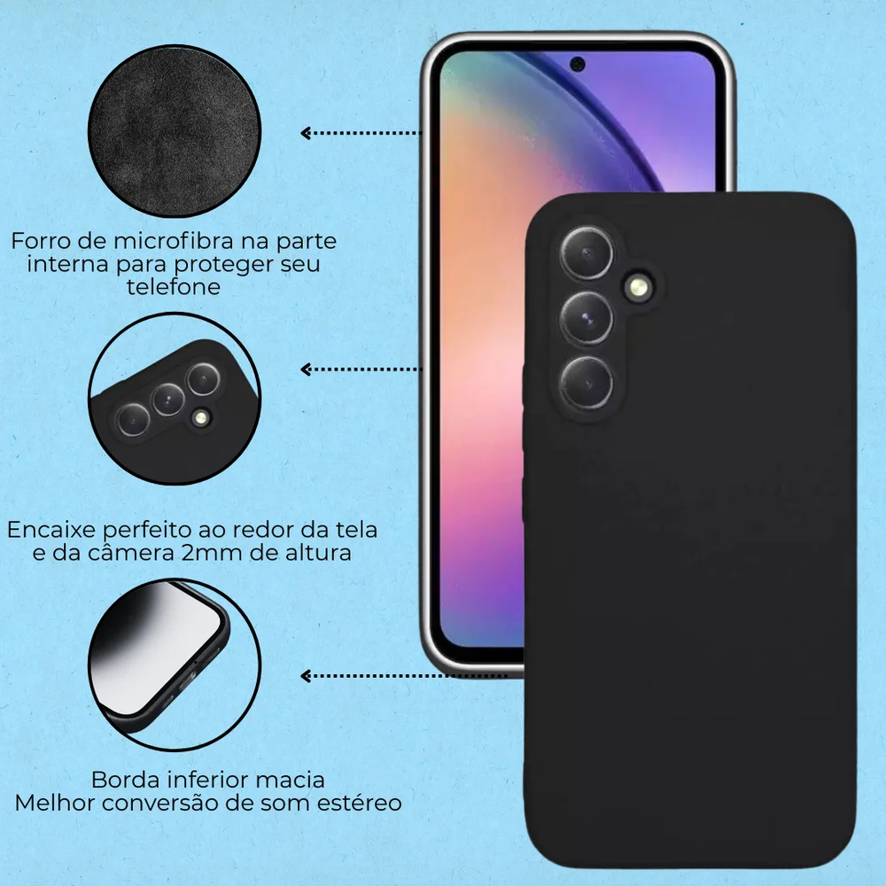 Imagem 5 de 5 do produto Capa Capinha Case Silicone Aveludada Premium Samsung A05.