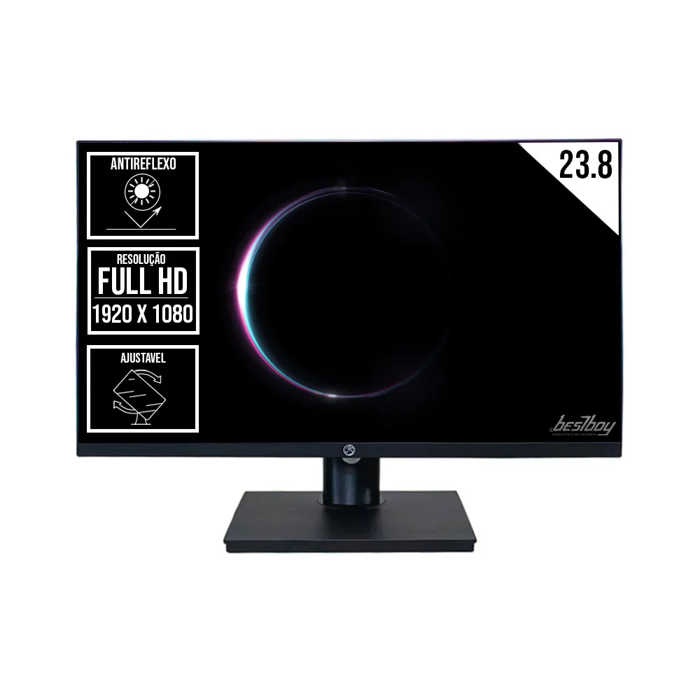 Monitor LED 23.8" Fhd Brazilpc Ergonômico Antirreflexo Frameless 75hz Preto Bpc24sa Monitor LED 23.8" Fhd Brazilpc Ergonômico Antirreflexo Frameless 75hz Preto Bpc24sa