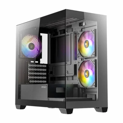 Gabinete Gamer Antec Cx300m RGB Basic Lateral De Vidro Temperado 4mm Micro-atx/itx Com 3 Fans RGB 12.