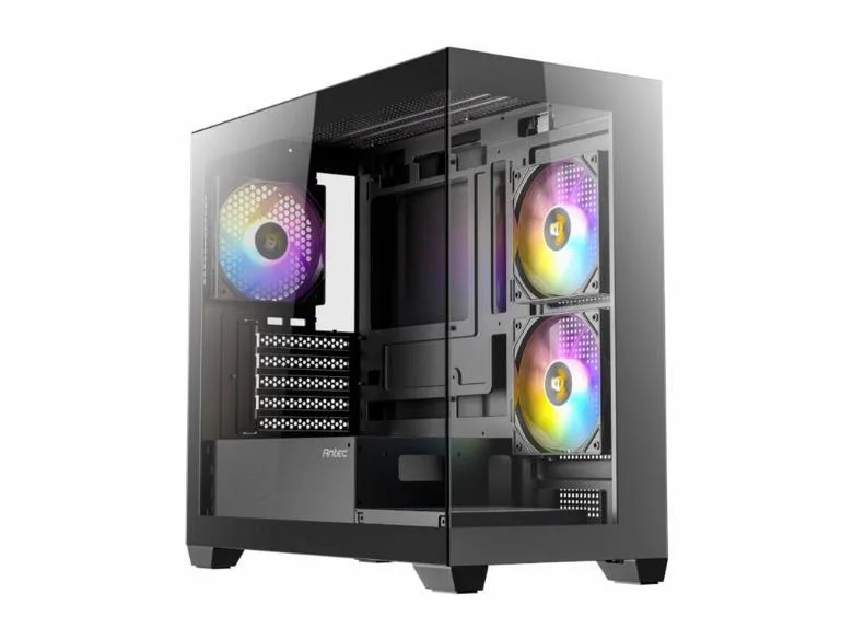 Gabinete Gamer Antec Cx300m RGB Basic Lateral De Vidro Temperado 4mm Micro-atx/itx Com 3 Fans RGB 12.