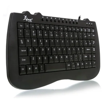 Mini Teclado Multimídia Kp-2008 Knup Cor De Teclado Preto.