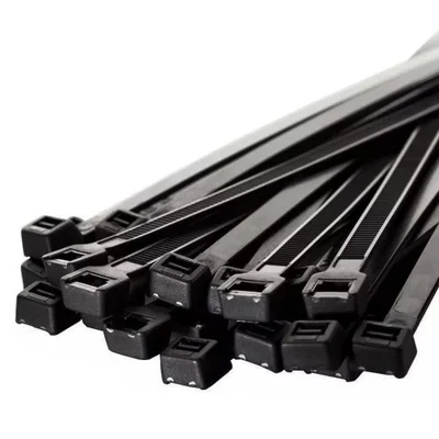 Abraçadeira De Nylon Preto 50 Uni 370mm X 7mm Cinta Plastica Enforca Gato.