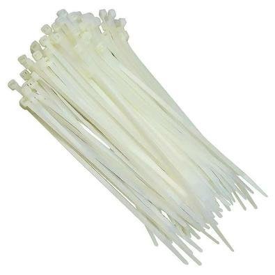 Abraçadeira De Nylon Branco Enforca 50 Uni Cinta Plastica Organizacao 370mm X 7mm