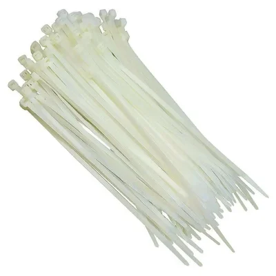 Abraçadeira De Nylon Branco Enforca 50 Uni Cinta Plastica Organizacao 370mm X 7mm