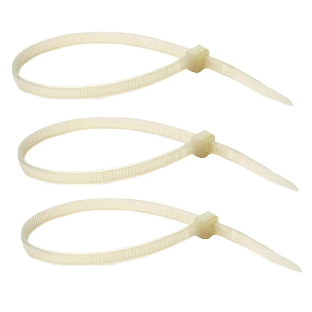 Imagem 3 de 5 do produto Abraçadeira De Nylon Branco Enforca 50 Uni Cinta Plastica Organizacao 370mm X 7mm