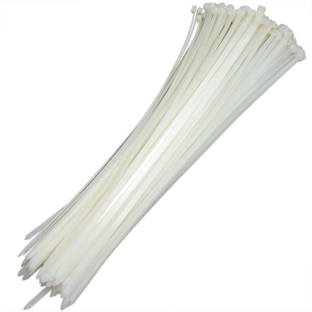 Imagem 5 de 5 do produto Abraçadeira De Nylon Branco Enforca 50 Uni Cinta Plastica Organizacao 370mm X 7mm