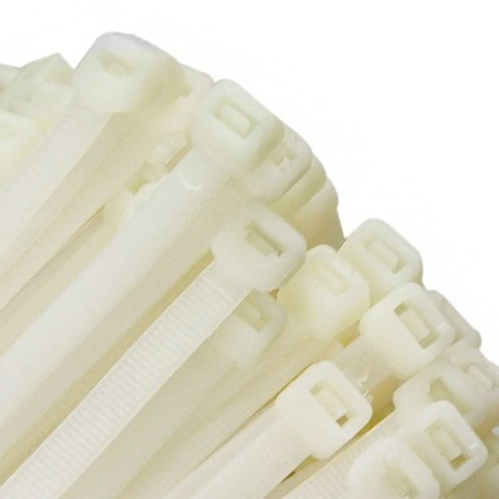 Imagem 4 de 5 do produto Abraçadeira De Nylon 100 Uni Cinta Plastica Enforca 140mm X 3.5mm Gato Branco
